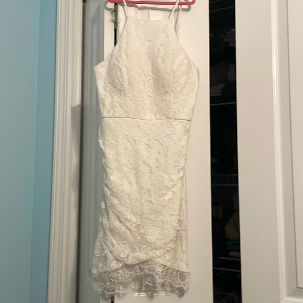 Size Small. White lace dress.